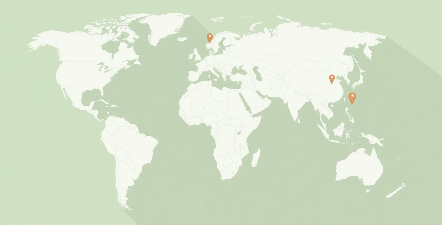 World map highlighting PSS priority markets